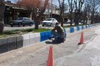 زیباسازی فضای شهری با رنگ آمیزی جداول