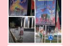 | نصب بنرهای استقبال از شهید گمنام در فاروج